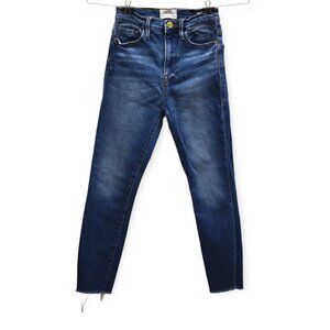 Frame Jeans 25 Womens All High Rise Cigarette Denim Skinny Cotton Blend Stretch
